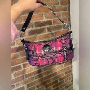 Coach Plaid Multi-Colored Shoulder Bag
